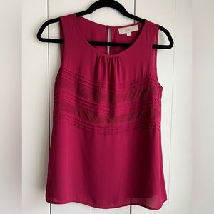 LOFT Sleeveless Blouse | Raspberry | S